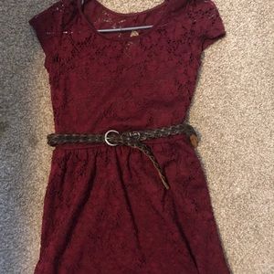 Short red dress